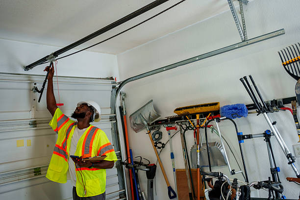 Professional Garage Door Roller Replacement technician working in North Terre Haute, IN